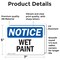Signmission Wet Paint, 7 in W x Rectangle, Vinyl Decal OS-2PACK-NS-D-57-L-19034 - alternate 4